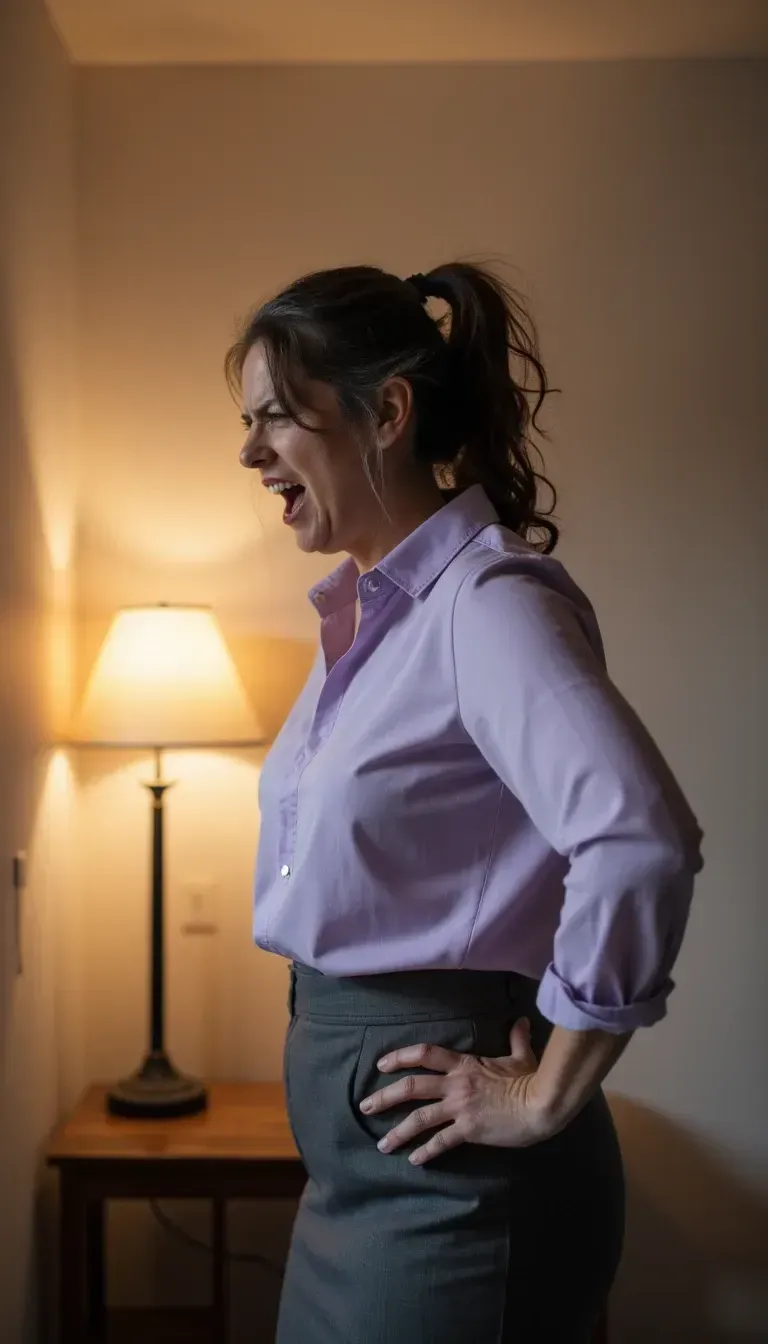 A wife mid-argument, frustrated and shouting